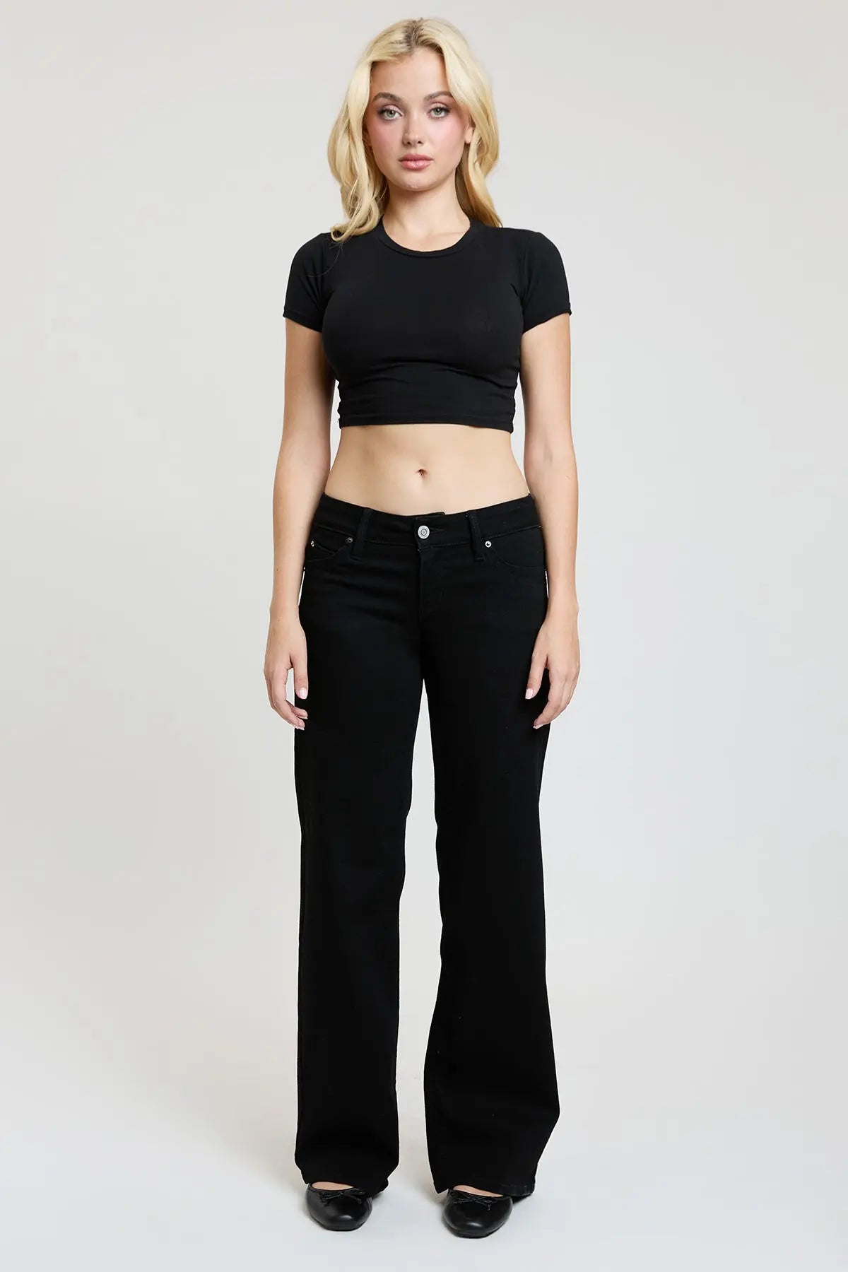 Women's Luxe Low Rise WannaBettaButt Wide Leg Jeans YMI JEANS